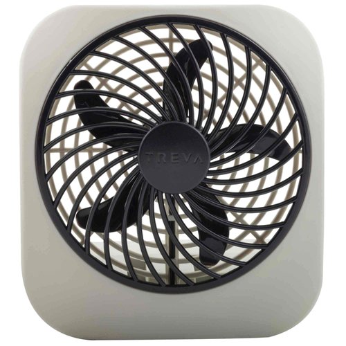 O2COOL Treva 5 Inch Battery Powered Fan Portable Desk Fan 2 Cooling Speeds with Compact Folding & Tilt Design Small Fan Cubicle Accessories Mini Fan Portable (Grey)