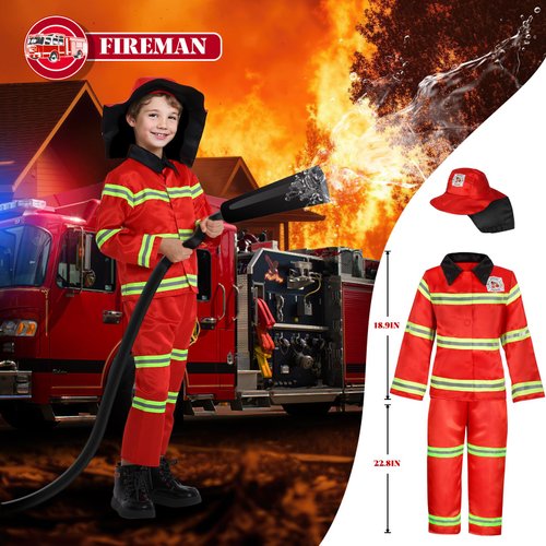 Toddler Dress up Clothes Boys Dress up Costumes for Play Kids Dress up Costumes Firefighter, Police, Astronaut, Doctor Role Play Toddler Toys Christmas Birthday Gift for Girls Age 3-6 Years