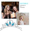 Molain 2 Pcs Princess Crown Tiara, Girls Headband Hair Hoop Tiara Rhinestone Crystal Pearl Tiara, Tiara Head Crown for Women Girls Wedding Prom Party (Style B)