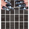 24 Sheets Airbrush Nail Stickers Nail Stencils French Tip Butterfly Star Heart Line Flower Moon Christmas Nail Decals Printing Template DIY Stencil Tool Nail Designs Nail Decorations
