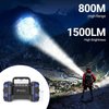 Led Camping Lantern Rechargeable, Camping Flashlight 1500LM, 8 Light Modes, Camping Lights 4800 Capacity USB Power Bank, Portable Bright Flash Light for Emergencies, Power Outages, Hurricane, Hiking