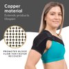 BraceAbility Shoulder Support Brace - Copper Arm Immobilizer Compression Sleeve for Torn Rotator Cuff, Labrum Tears, Bursitis, Impingement Injury Treatment, Dislocation Relief for Men and Women (S/M)