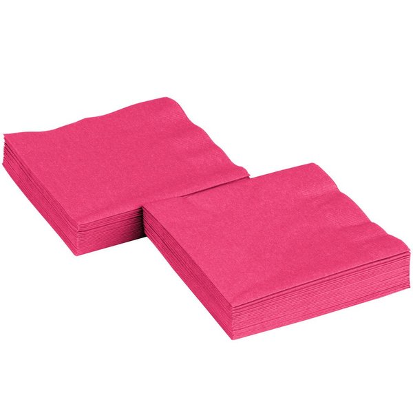 Amscan Beverage Magenta 2-Ply Party Napkins, 5" x 5"