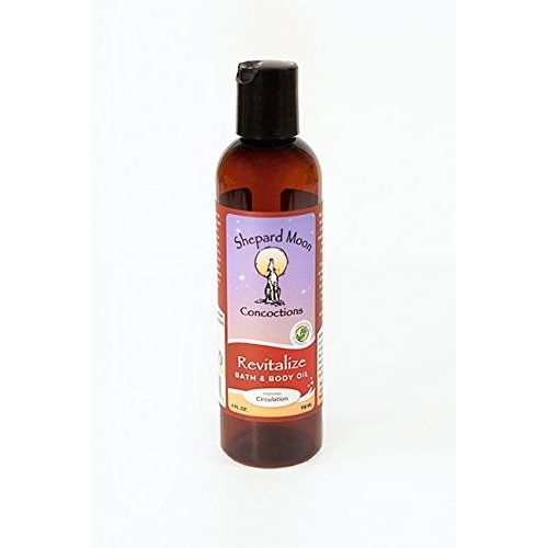 Shepard Moon Revitalize Bath & Body Oil 4oz - Massage Therapists Favorite for Circulation Support