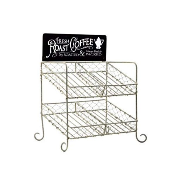 Colonial Tin Works K-Cup Compatible Vintage Coffee Pod Holder Kitchen Supplies, 8½"W x 6"D x 11¾"T, Brown