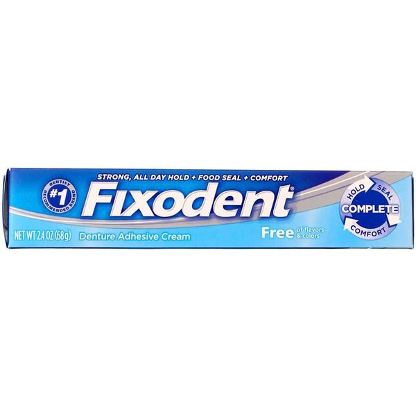 Fixodent Free Denture Adhesive Cream 2.40 oz (Pack of 7)