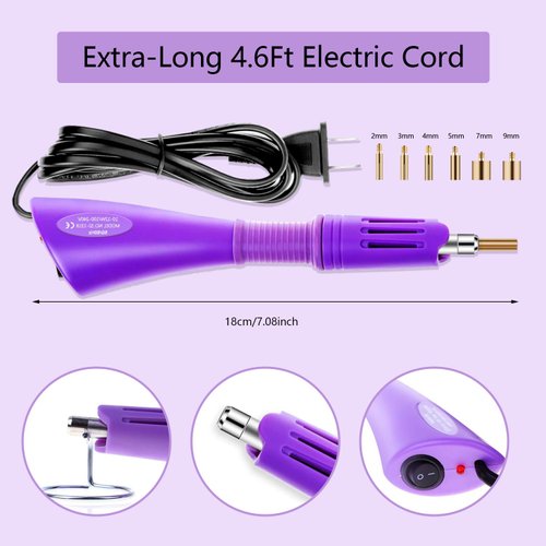 BLINGINBOX Hotfix Rhinestones Applicator Tool for Crafts Clothes, Hot Fix Rhinestone Applicator Set Pen Iron Bedazzler Kit with 6000PCS Round Crystals Gems for Shoes and Clothes.…