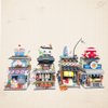 ELAICREE Japanese Street View Ice Drink Shop Mini Building Blocks, MOC Creative DIY Simulation Architecture, 668 Pcs Mini Simulation Architecture Construction Toy