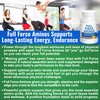 Full Force Amino Acid Supplement, Tissue Building Essential Amino Acids for Workout Recovery. Amino Acids for Performance 5000mg 200 EAA BCAA Tablets