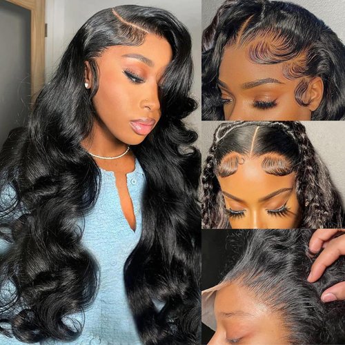 Sofeel Body Wave Lace Front Wigs Human Hair 26 Inch 180% Density Glueless 13x4 HD Lace Front Wigs Human Hair Pre Plucked with Baby Hair Glueless Wigs Human Hair