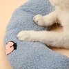 Ycfish Pillow for Cats, Calming Pillow for Dogs, Soft Fluffy Cat Pillow, Catnip Toy Ball Pet Toy, U-Shaped Pillow for Pet, Joint Relief Sleeping Improve (Blue)