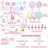 Baking Theme We Are Mixing up Some Birthday Fun Party Decoreations Happy Birthday Banner Cake Topper Baking Theme Cupcake Toppers Latex Balloons for Girls 1st 2nd 3rd Birthday Party Decor Supplies