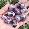 Neyisaa 4Pc Mini Stone Egg Shaped Figurine, Polished Easter Eggs Sphere Sculpture Crafts for Decoration Fengshui Chakra Reiki, Amethyst