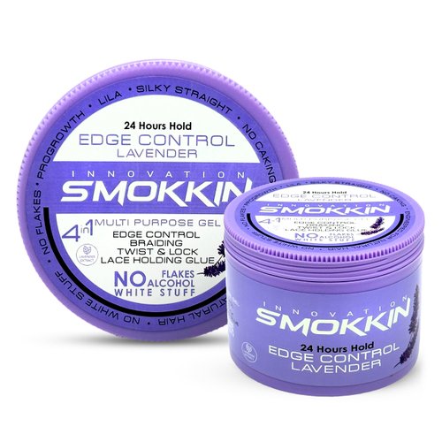 INNOVATION SMOKKIN Strong Hold Hair Gel, Edge Control, Braiding Gel, Locking & Twist Styling Wax, Versatile Styling Locking Gel Applicable To Diverse Hair Types. (Lavender 16.9 Fl oz)