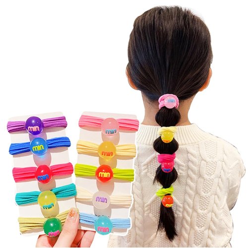 Wenlly 10 Pieces candy color hair ties, hair scrunchies, elastic ponytail holders, hair accessories
