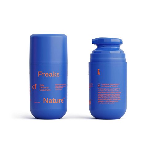 Freaks of Nature Daily Defender SPF 30 | 100% Mineral Sunscreen | Lightweight, Fast-Absorbing, 40-Min Water-Resistant | Plant-Based, Eco-Friendly, Reef-Safe, Cruelty-Free | All Skin Types | 1.7 oz