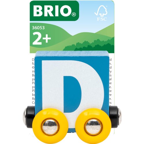BRIO – Letter Train D | Wooden Train Set Accessory Toy for Kids Age 2 Years Up