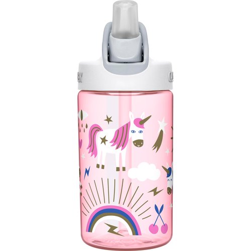 CamelBak eddy Kids Water Bottle - CamelBak Kids Big Bite Valve - Spill Proof - Water Bottle For Kids - BPA-Free Water Bottle - 12oz, Unicorn Party