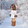 Winter Fun - 3 Piece Outfit - Ivory Parka with Leggings and Boots - Clothes Fits 18 Inch Doll Clothes (Doll Not Included)