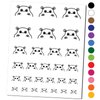 Peeking Hippopotamus Temporary Tattoo Water Resistant Fake Body Art Set Collection - Black (One Sheet)