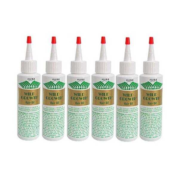 WILD GROWTH HAIR OIL 4 oz Bottle (Special 6 PACK) Detangler/Extender! With Olive oil, Jojoba oil, Coconut oil & more!