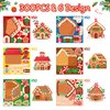 Haooryx 300pcs Christmas Make a Gingerbread House Scene Sticker Roll Make Your Own Christmas Gingerbread House Sticker Decals DIY Art Craft for Xmas Holiday Party Supply Water Bottle Envelopes Decor