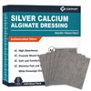 Ceeport Silver Calcium Alginate Wound Dressing, 4" x 4" Patches, Highly Absorbent Dressing Gauze, Non Stick Pads for Wounds, Soft and Comfortable Silver Dressing for Wound Care, 5 Packs