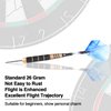 Rose Kuli Professional Steel Tip Darts Set - 24 Grams and 26 Grams Metal Barrels with 20 Flights Standard/Slim, 12 Aluminum Shafts, 12 O-Rings, Dart Tool, Dart Sharpener and Case