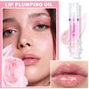 QIUFSSE Korean Clear Lip Oil Gloss for Women,Ultra-Hydrating Lip Glow Oil with Chili Extract，Nourishing Lip Oil Tinted,Lip Plumping Booster,Fuller Lips Instantly - 02 Baby Pink