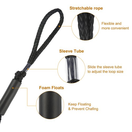 Jranter Bungee Dock Line Mooring Rope for Boat 3.5 ft 2 Pack