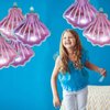 GOTPASS 10 Pcs Sea Shells Balloons Ocean Themed Party Supplies Cute Purple Pink Sea Shells Foil Mylar Balloon for Baby Shower Wedding BirthdayHawaii Summer Beach Luau Party Decoration
