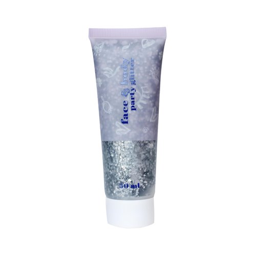 Body Glitter Face Hair Makeup Gel Festival Holographic Shimmer Rave Accessories Sequins for Women Party Eyeshadow, 50ml (Silver)