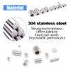 Glarks 200-Piece M3 4 5 6 8 Hex Allen Head Socket Set Screw Assortment Kit (304 Stainless Steel)