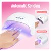 MEFA UV Nail Lamp, 72W UV Light for Gel Nails with 21pcs Lamp Beads, 3 Timers UV Dryer for Gel Nail Polish Polygel Fast Curing, LED Nail Lamp Professional UV Light for Home Salon Nail Tools