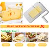 Stainless Steel Cheese Slicer with 10 Replacement Wires, Metal Cheese Cutter and Cutting Board - For Block Cheese