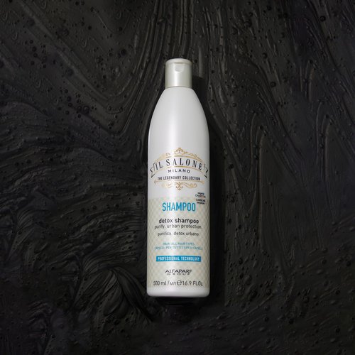 Il Salone Milano Detox Shampoo for All Hair Types - Clarifying Shampoo with Charcoal Powder - Scalp Cleanser to Detox - Restores Broken Bonds & Adds Softness - Professional Haircare (16.9 oz / 500 ml)