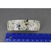 Cream Grey Black barrette plastic marbled rectangle hair clip accessory 3.75 inches long over the curve