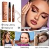 Generic 3D Microblading Eyebrow Pencil, 2024 New Waterproof Microblading Eyebrow Pencil Contouring Pen with 4 Fork Tip & Spoolie Brush, Precise Brush-Tip Create Natural Hair-Like Brows (#3 Brown)