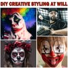 CAHIUYOA Halloween Clown White Red Black Face Body Paint Makeup,Professional Foundation Cream for Zombie Vampire Cosplay SFX Special Effects Makeup and Eye Black Baseball Football Softball Sports