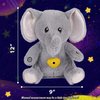 Cuteoy Plush Gray Elephant Star Projector Musical Adjustable Singing Night Light Stuffed Animals Glowing Plushies Toy Gifts for Kids Birthday Easter Christmas,13''