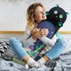 Mewaii Long Cat Plush Body Pillow, 20” Cute Black Cat Stuffed Animals Kawaii Plushies, Squishy Body Pillow Plush Toys Gift for Kids Girls Boys