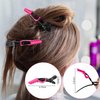 Patelai Hair Comb Set, 8 Pieces Rat Tail Combs, Teasing Combs, and Hand-held Alligator Clips, Carbon Fiber & Metal, for Hair Stylist, Braiding, Hair Women Girls, Daily Use