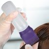 ELANE 4 Pack Root Comb Applicator Bottle,Hair Oiling applicator,Oil Comb Applicator,Hair Bottle Applicator for Hair Dye Shampoos Hair Salons. (Purple+Grey+Red+Green)