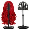 Wig Stand 2 Pack Adjustable Height Portable Wig Holder Black Wig Head Stand Hat/Cap/Wig Holder Display Stand Wig Stands for Multiple Wigs