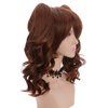 yuehong double ponytail clip wig wavy anime wigs for woman medium length heat resistant