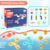 Bosizhang Bath Toys for Toddlers（37PCS） Duck Water Slide Toy Track with 3 Rotating Suction Cups Toys,Bathtub Toy for Toddlers 4-8 Years,Toddler Baby Bath Toys, DIY Set Shower Toys Gift for Children