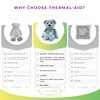 Thermal-Aid Zoo Animals - Buckley The Blue Bear - Heatable Therapeutic Stuffed Animals for Kids - Hot & Cold Therapy - Ice Pack & Heating Pack