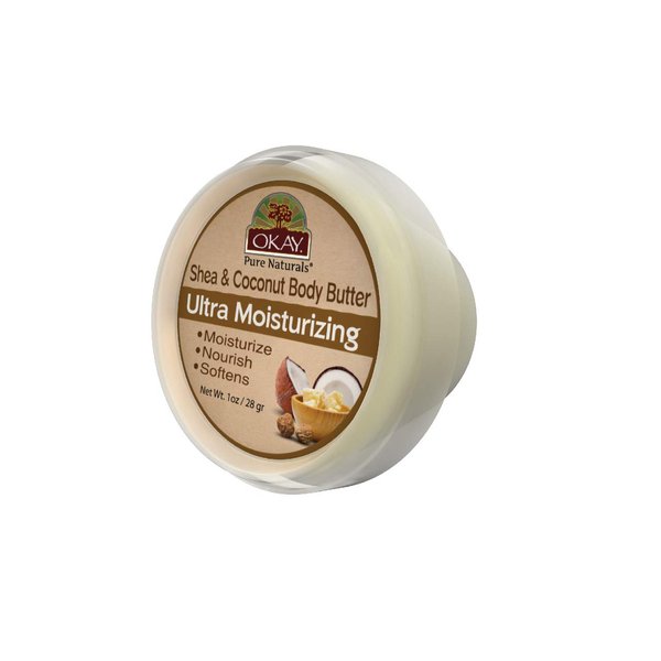OKAY SHEA and COCONUT BODY BUTTER Ultra Moisturizing 1oz / 30gr.