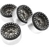 4Pack ShareGoo Aluminum Alloy 1.9" Beadlock Wheel Rims Hubs Compatible with Traxxas TRX4 Axial SCX10 RCAWD D90 D110 Tamiya CC01 1/10 RC Crawler Car (Titanium)