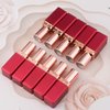 Allwon 10Pcs Red Empty Lipstick Tubes DIY Lip Balm Container (Square Tube)